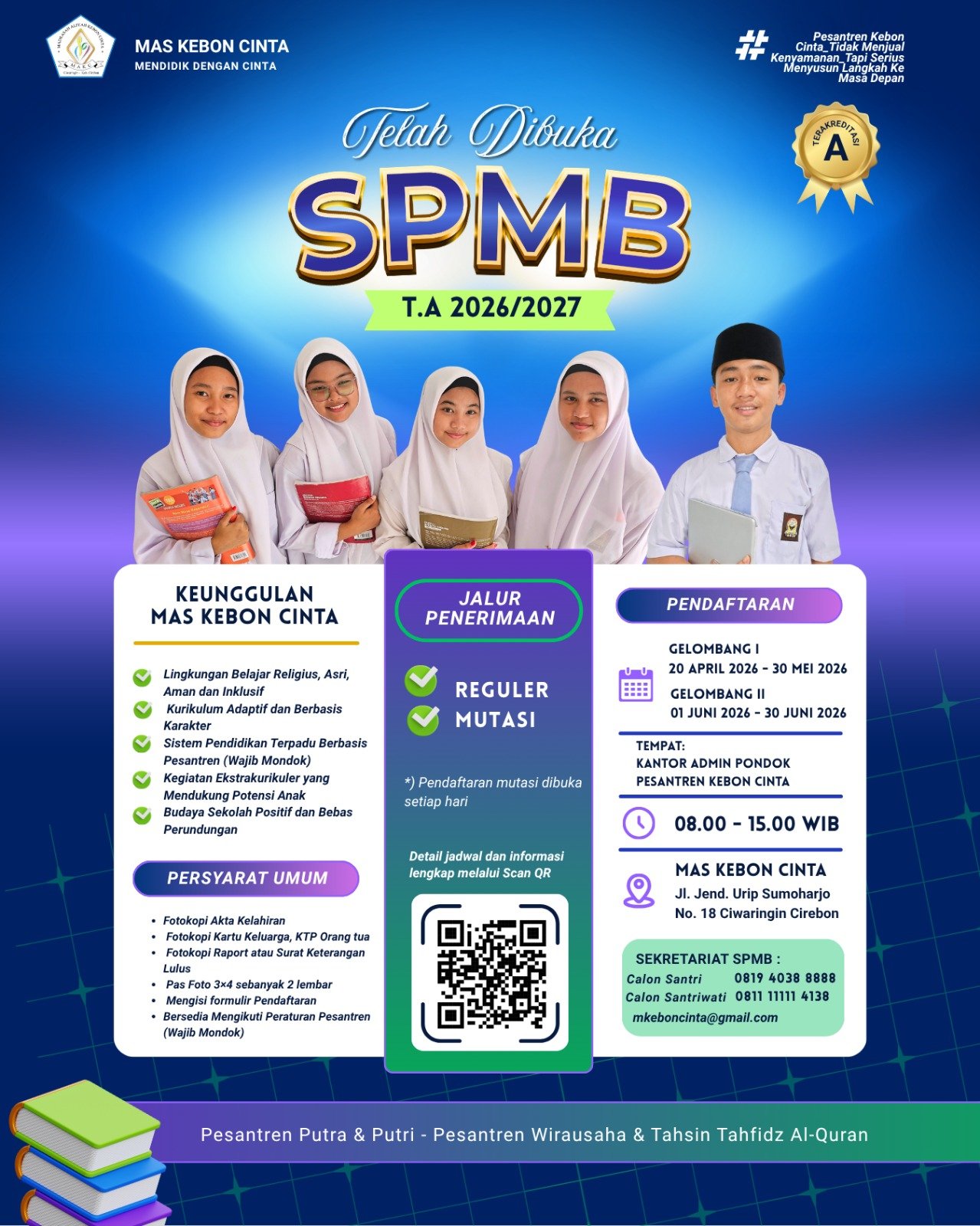 Mari Bergabung bersama Kami: MAS Kebon Cinta Cirebon Resmi Buka Pendaftaran Santri Baru T.A 2026/2027